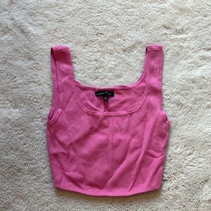 Kendall & Kylie Pink Crop Tank Top